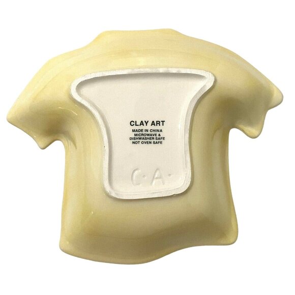 Clay Art Hawaiian Shirt Bowl Lot of 2 Tropical Home Decor Party Serving Pieces - Picture 5 of 5